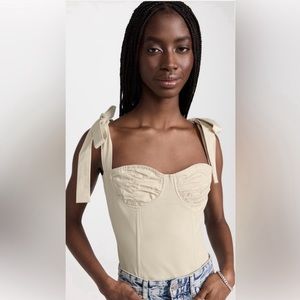 Lioness Ballerina Bustier Top. Size: Small. Color: Beige